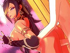 dehya from genshin impact fucked doggy style hard