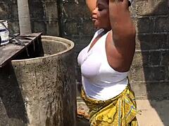 Massive Tits Bitch Helped and Fucked Hard Outdoor