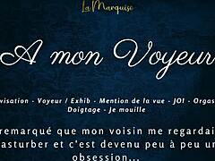 French audio guide to multiple orgasms for a voyeur