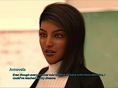 A visual novel game with dancing parts