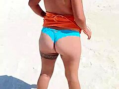 Hot Mexican whore shows off her assets outdoors