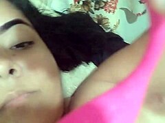 Curvy girl enjoys solo play