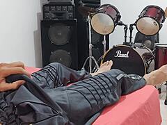 Latino stud masturbates on camera