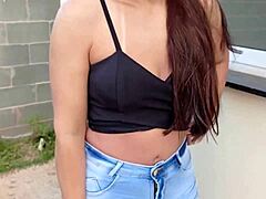 Brunette construction worker enjoys rough sex