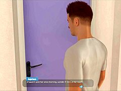 Playing a visual novel game with hot girls in it