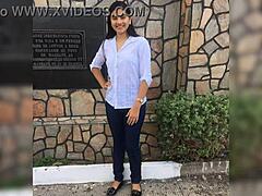 Pretty woman selling herself in public