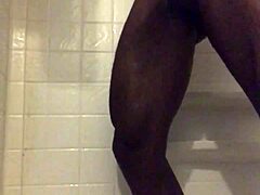 Solo shower time turns into a steamy session of masturbation