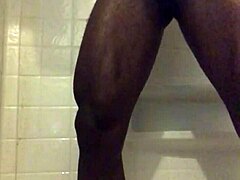 Solo shower time turns into a steamy session of masturbation