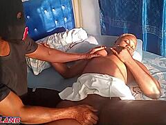 Pretty young woman gets her ass spanked and fingered