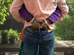 Outdoor fun for young Indian lass