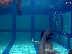 ever seen bouncing tits in underwater lesbian play?