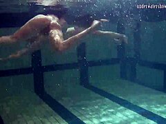 ever seen bouncing tits in underwater lesbian play?