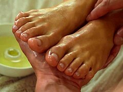 Bikini Babe Gina Gerson's Oiled Outdoor Footjob