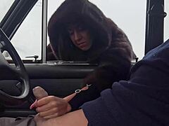 Huge Facial in Car