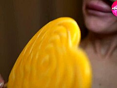 my fantastic girl rides huge rubber shaft