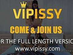 Czech babes dominate with vibrator in piss play