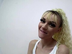 Sassy Blonde Deepthroats Hard Cock