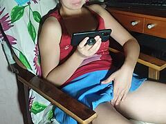 korean girl's late-night aroused solo play