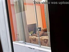 neighbor nurse miranda bangs lover with window open