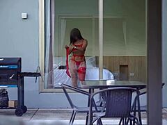 Juicy Latina Neighbor Caught Me Jerking Off