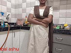 Desi Girl Fucked by Stepbrother in Kitchen