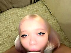 this girl’s throat welcomes a surprise