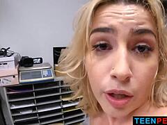 Blonde Chanel Dragged To Backroom For Punishment