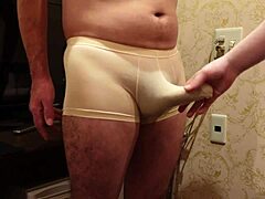 Harsh Cock Rubbing Ends in Weak Cumshot