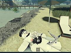 my roblox girl pounded on beach