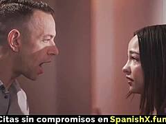 Latina’s Subtle Tease Under Stepfather’s Gaze