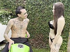 Pati Novinha Fucks Hard With Bike Owner