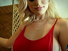 Teen Blake Blossom Strips Naked