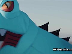 teen rangers teasing orgasm with shared cock