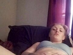 My snow bunny’s pussy gets teased with toys