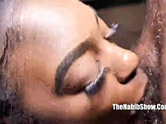 deepthroat queen swallows bbc down to nuts