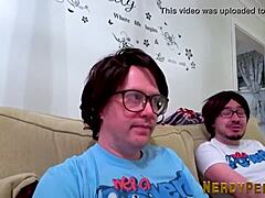 my british whore devours two in wild threesome