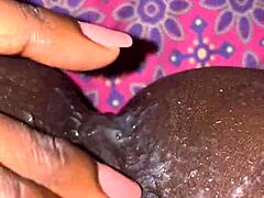 ebony slut’s creamy finish from huge bbc