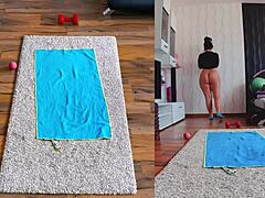 Naughty Naked Workout Tease With Dual Cam