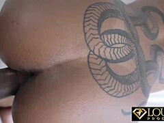 mikaelly's tattooed brunette pussy filled with cum