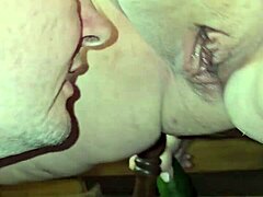 Ever seen a chubby milf squirt hard using just a cucumber?