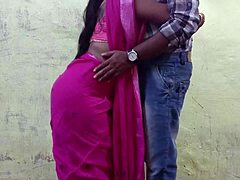 Indian Bhabhi’s Pink Saree Tease Begs for Rough Action