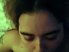 Sucking hubby's cock with deep passion