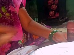 aunty grips boyfriend’s cock for outdoor thrill
