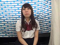 Japanese amateur gives sloppy blowjob with toys in bedroom