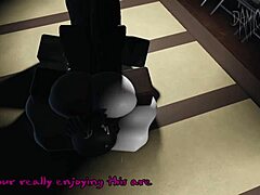 Girl's addiction to massive cock in roblox