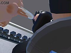 Roblox fun with blowjob at the gym