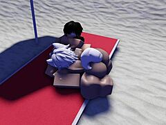roblox slut caught and taken on public beach