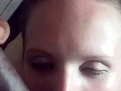 lena starr takes cum shot right in eye