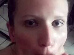 lena starr takes cum shot right in eye