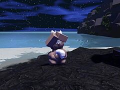 roblox slut caught and taken on public beach